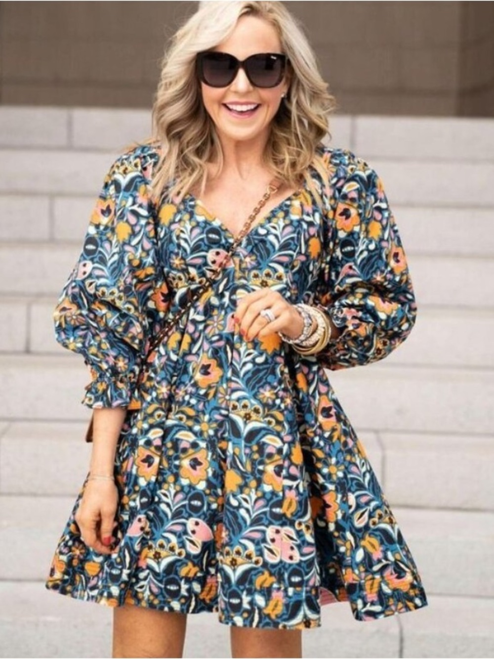 Cleobella Jacey Mini Dress in Tallulah Multicolor Floral small